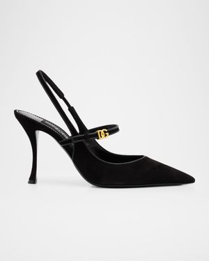 DG Suede Mary Jane Slingback Pumps