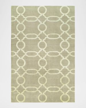 Ogee Chain Hand-Knotted Rug, 8' x 10'