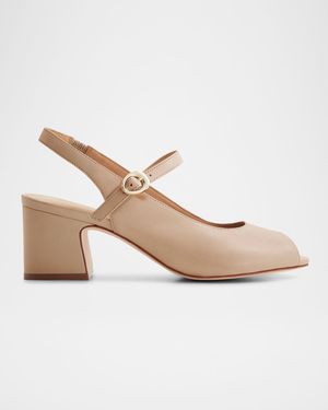 Bailen Leather Mary Jane Slingback Pumps