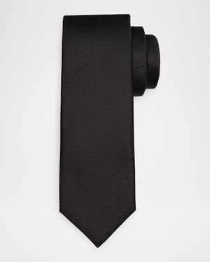 Men's Solid Woven Silk Tie