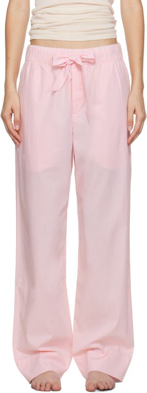 Tekla Pink Poplin Pyjama Pants