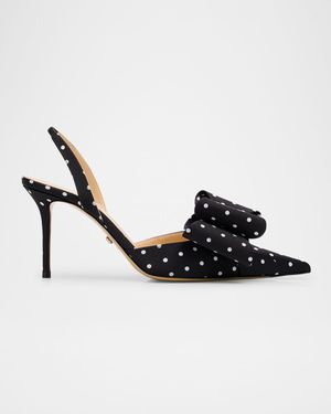 Le Cadeau Polka Dot Singback Pumps