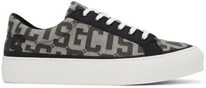 GCDS Baskets noir et blanc cassé à monogrammes