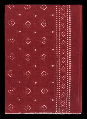 Gerard Darel - Foulard imprimé en lin - Taille Unique - Rouge