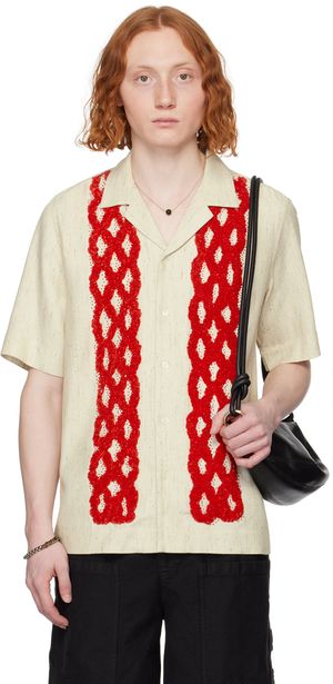 Dries Van Noten Beige Fil Coupé Shirt