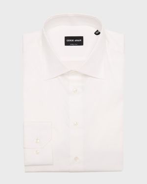 Men's Solid Cotton Dress Shirt