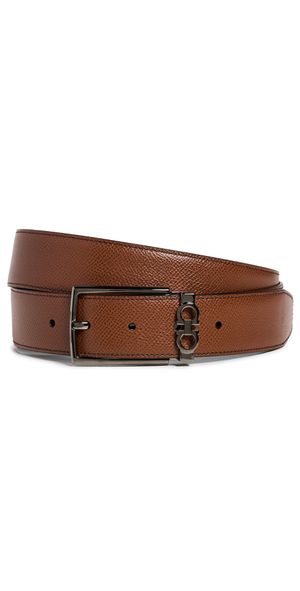 FERRAGAMO Classic Buckle Reversible Belt Radica/Nero 105