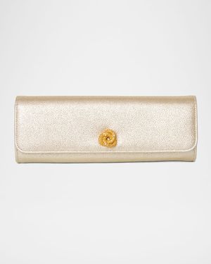 Mini Robbie Metallic Flap Clutch Bag