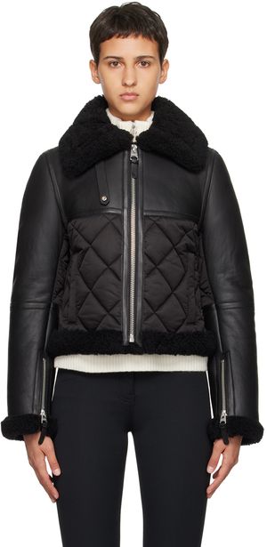 MACKAGE Black Tulip Shearling Jacket