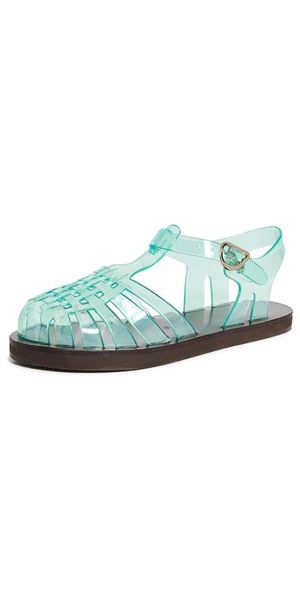 Ancient Greek Sandals Homeria Jelly Sandals Clear Aqua 36