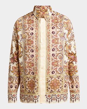 Men's Ornate Floral Sport Shirt