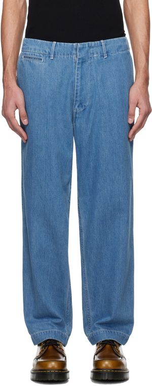 nanamica Blue Wide Jeans