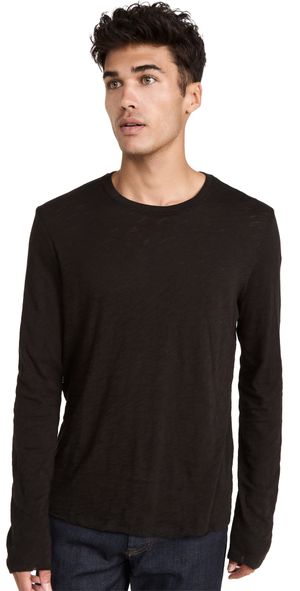 ATM Anthony Thomas Melillo Slub Jersey Destroyed Long Sleeve Tee Black XXL