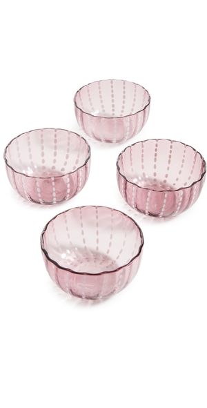 Zafferano Perle Small Bowl Set of 4 Amethyst One Size