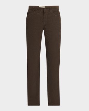 Carlyl Corduroy Straight-Leg Pants