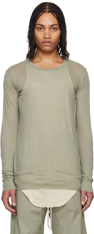 Rick Owens Green Hollywood Basic LS T-shirt