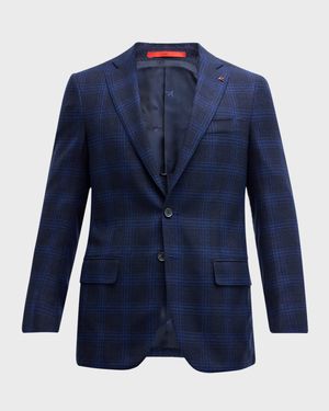 Men's Plaid Wool Sport Coat