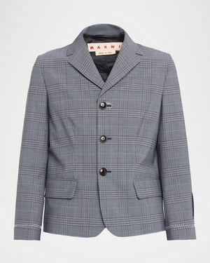 Check Single-Breasted Jacket