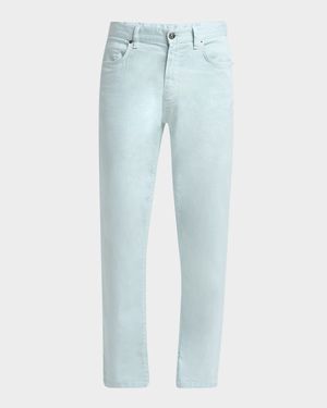 Men's Comfort Linen and Cotton Five-Pocket Pants