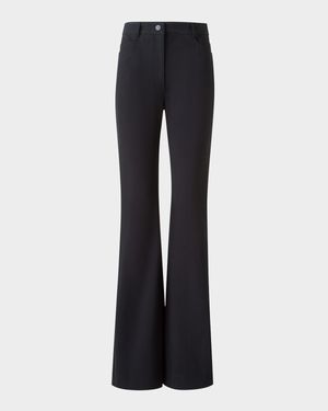 Flared Stretch Denim Tailored Pants