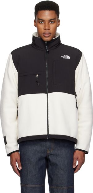 The North Face Blouson rétro Denali noir et blanc