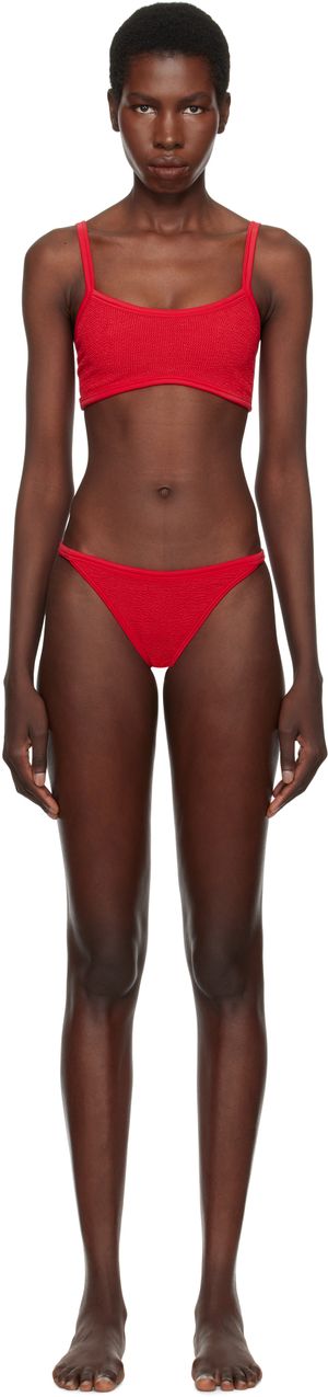 Hunza G Red Tyler Tonal Bikini