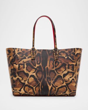 Cabata Large Tote Bag in Bengal-Print Leather