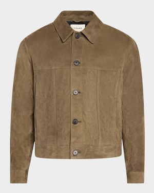 Men's Suede Trucker Jacket