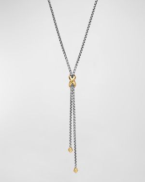 Petite X Lariat Y Necklace with 18K Yellow Gold