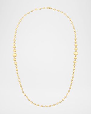 Africa 18K Yellow Gold Graduated Necklace, 36"