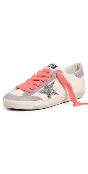 Golden Goose Super Star Sneakers White/Lilac/Silver 39