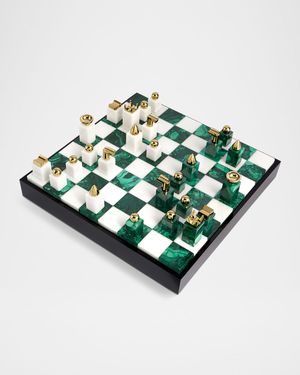 Malachite Chess Set