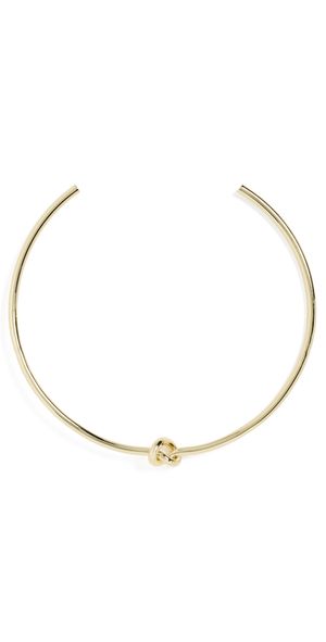 SHASHI Knot Cuff Necklace Gold One Size