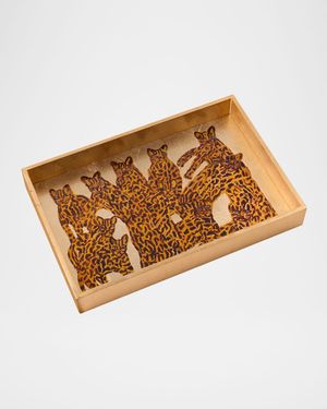 Ocelot Queen Gold Leaf Vanity Tray