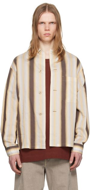 LEMAIRE Chemise beige à rayures