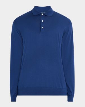 Men's Mariner Sea Island Cotton Polo Sweater