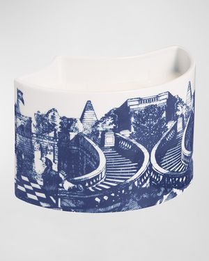 Scented Nesting Size Candle Blue & White/ Giardino Settecentesco