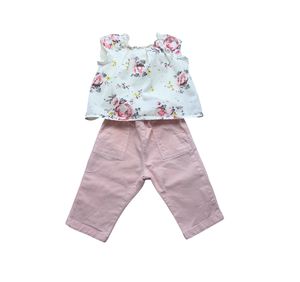 Bonpoint - Seconde Main - Ensemble bébé rose - 6 mois - Taille 6M - Rose