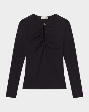 The Keyhole Matte Jersey Top