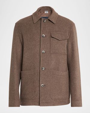 Men's Field Jacket in Soft Recycled Wool