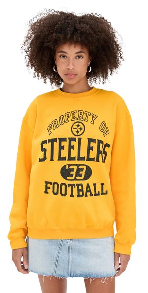 Junk Food Steelers Property Crew Fleece Yellow XS
