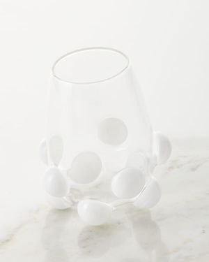 Bubble Wine Glass, White