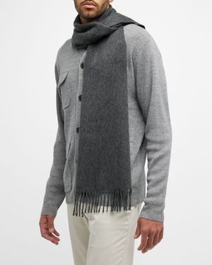 Men's Arran Solid Cashmere Scarf