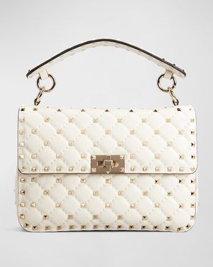 Rockstud Spike Medium Quilted Top-Handle Bag