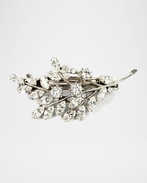 Crystal Leaf Hair Barrette
