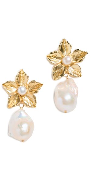 Brinker + Eliza Scarlett Earrings Gold/Pearl One Size