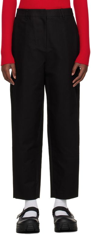 AMOMENTO Black Garconne Trousers