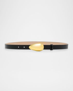 Bean Buckle Leather Belt
