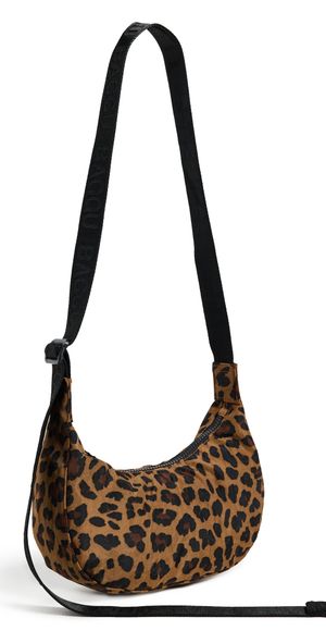 BAGGU Small Nylon Crescent Bag Leopard One Size