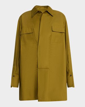 Jori Long-Sleeve Cotton Tunic Dress